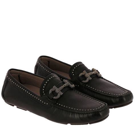cheap outlet ferragamo mens black shoes